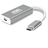 USB Type C Adapter, AllSmartLife&reg; USB C Type to Mini DisplayPort/Mini DP Adapter Cable With Aluminium Case Support 4K resolution for Apple New Macbook, ChromeBook Pixel - Grey