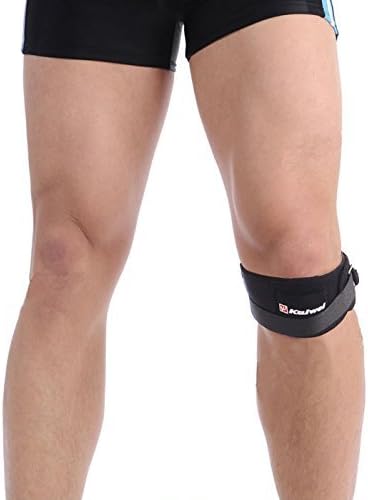 ASX Design Sports Patella Tendon Support Jumpers Knee Strap Prevent Patellar Tendinitis Pain Relief Moderate Cushion - Black