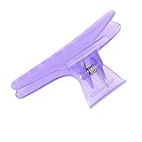 Anself 12pcs Plastic Colorful Transparent Hairdressing Tool Butterfly Hair Claw Salon Section Clip Clamps
