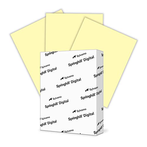 Springhill 8.5” x 11” Canary Yellow Colored Cardstock Paper, 67lb