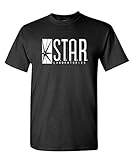 STAR LABS Adult DT - Mens Cotton T-Shirt, L, Black