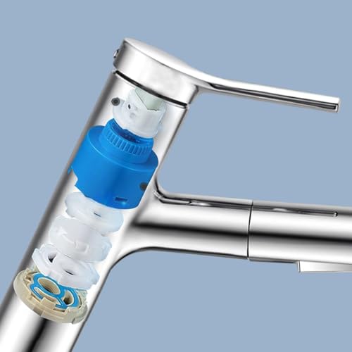 VirtuGro Bathroom Sink Faucet with Pull-Out Hand Shower 3 Modes Single Lever Hot and Cold Mixer Tap Aerator Shower for Sink (Silver)
