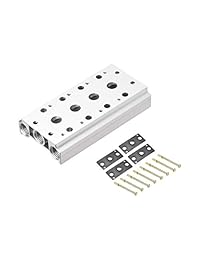 uxcell - Llave de vaso de aluminio para válvula neumática de aire solenoide para serie 4V210