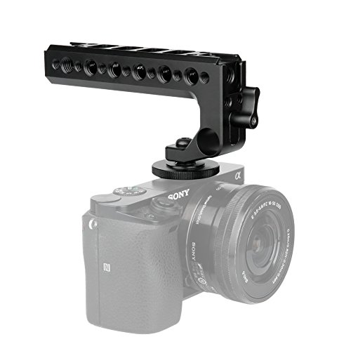 NICEYRIG Compatible Hot Shoe Handle Camera Top Cheese Handle with Cold Shoe Panasonic Lumix GH5s/ GH5 Cage - Thumbnail 4