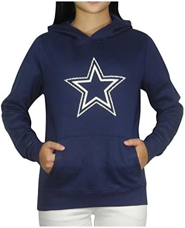 Pink Victoria's Secret DAL Cowboys Womens Hoodie with Rhinestones L Dark Blue