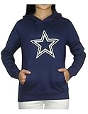 Womens Pink Victoria's Secret Dallas Cowboys Glitter Hoodie - Dark Blue