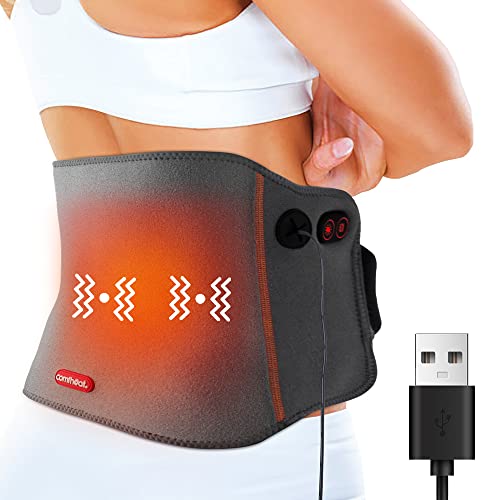Back Heating Pad with Vibration Massager for Low Back Pain Relief