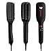 Gisala Ceramic Tourmaline Ionic Hair Straightener with FREE Gloves,LED Display Detangling Hair Brush with Blade Heater, Instant Magic Silky,Adjustable Temp, Anti Scald Teeth,2 FREE Hair Clips(Black)