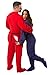 Navy Blue Hooded Plush Adult Mens Footed Pajamas Onesie w/ Drop Seat