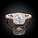 TIVANI [Eternity Love Women's Pretty 18K Rose Gold Plated Princess Cut CZ Crystal Engagement Rings Best Promise Rings for Her Anniversary Cocktail Arrow Wedding Bands Collection Jewelry Rings