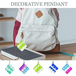Qsrkan 40Pcs Mini Pop Push it Fidget Keychain