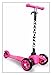 OxGord Scooter for Kids - Deluxe Aluminum 3 Wheel Glider with Kick n Go, Lean 2 Turn, Step 4 Break - Pink