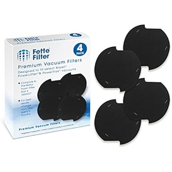 Fette Filter - Pre-Motor Filter Compatible with Bissell Powerlifter Pet Vacuums. Compare to Part # 1604127, 160-4127 (Pack of 4)