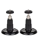 Security Wall Mount- Adjustable Indoor/Outdoor Mount for Arlo, Arlo Pro and Other Compatible Models by Dropcessories (2 Pack, Black)