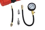 Shankly Compression Tester (Professional Grade), Compatible with Domestic and Imported Cars; Equipped with Useful 14mm/18mm Solid Short Adapter and Multiple Long Flexible Adapters