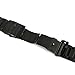 Watch Band Brushed Stainless Steel Strap 20mm Classic Wristband with Double Buckle Safety Lock Replacement Bracelet - Black