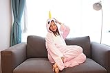 Animal Oneise Narwhal Pajamas - Plush One Piece Costume (Small, Pink)