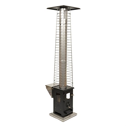 Wood Pellet Outdoor Patio Heater – Propane Alternative, Portable, No Smoke, 60,000 BTU’s,  ...