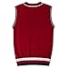 Benito & Benita Sweater Vest School Vest V-Neck Uniforms Cotton Cable-Knit Pullover for Boys/Girls 2-12Y Red
