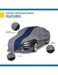 Funda para protección de automóviles dobles, Gris Azul marino