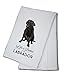 Black Labrador Retriever - Life is Better (100% Cotton Absorbent Kitchen Towel)