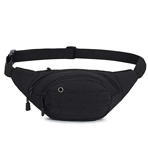 DAITET Fanny Pack for Men, Women, Kids,Outdoors, Workout Waist Bag Adjustable Belt, Waterproof Travel Bag, Running Bag fit for iPhone Samsung (Black) - Thumbnail 7