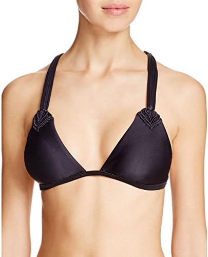 ViX Paula Hermanny Womens Chris Crochet Back Racerback Swim Separates Black L