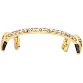 18K Gold Plated Grillz Open Face Bottom Mouth Teeth Grills Hip Hop Iced Out Diamond Grills for Your Teeth Grillz for Men and Women Rapper Costume