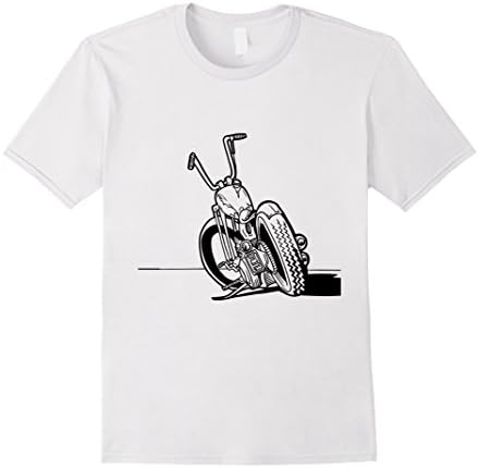 Mens Motorcycle, Biker TShirt Medium White