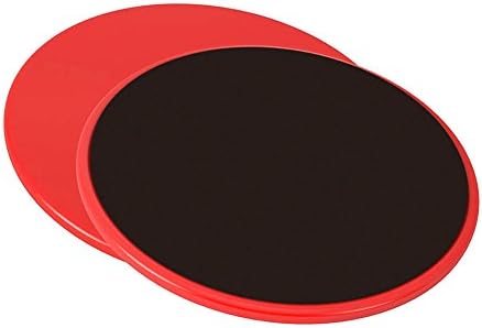 Core Sliders, hayootech Exercis Gliding Discs. Abdominal and Glutes Exercise tool for Home and Gym Work Out (Round, Red)