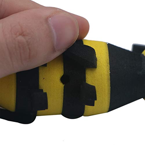 HUELE 2 Pcs Cute Cartoon Bee Automobile Car Antenna Topper Eva Decorative Foam Topper Balls - Thumbnail 4