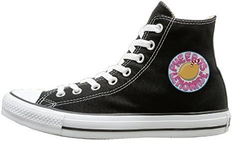 MAMAMU Pheebos Lemonade Transparent With Straw Unisex Flat Canvas Wear-resisting High Top Sneaker 42 Black