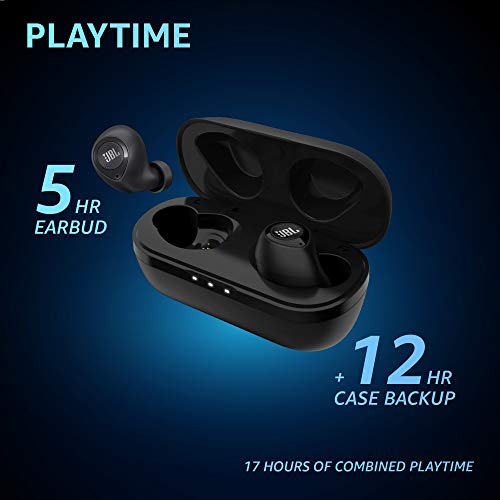 JBL C105TWS True Wireless in-Ear Headphones with 17 Hours Playtime (5 Hrs on Earbuds, 12 Hrs in Case), Quick Charging &