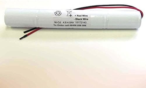 Fuller 4.8V 4.0Ah HI-TEMP NiCd EMERGENCY LIGHTING PACK END TO END 4/4000DH-B
