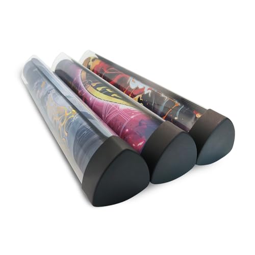 3 PCS Playmat Tube Prism-Shaped Playmat Tube for MTG, YGO, DTCG Playmats (3 pcs)