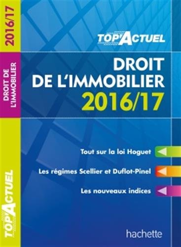 Droit de l'immobilier, 2016-17