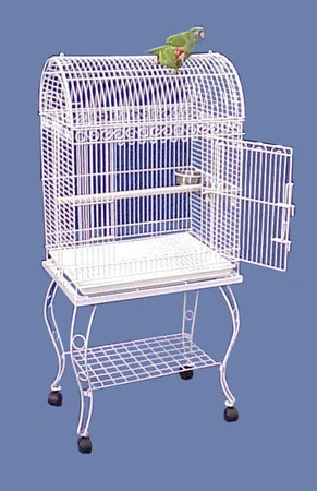Hilo HarborDometop Bird Cage – 5/8″ Bar Spacing – Black Silver