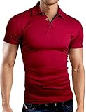 Grin&Bear Slim Fit Poloshirt Polo, burgundy, M, GB175