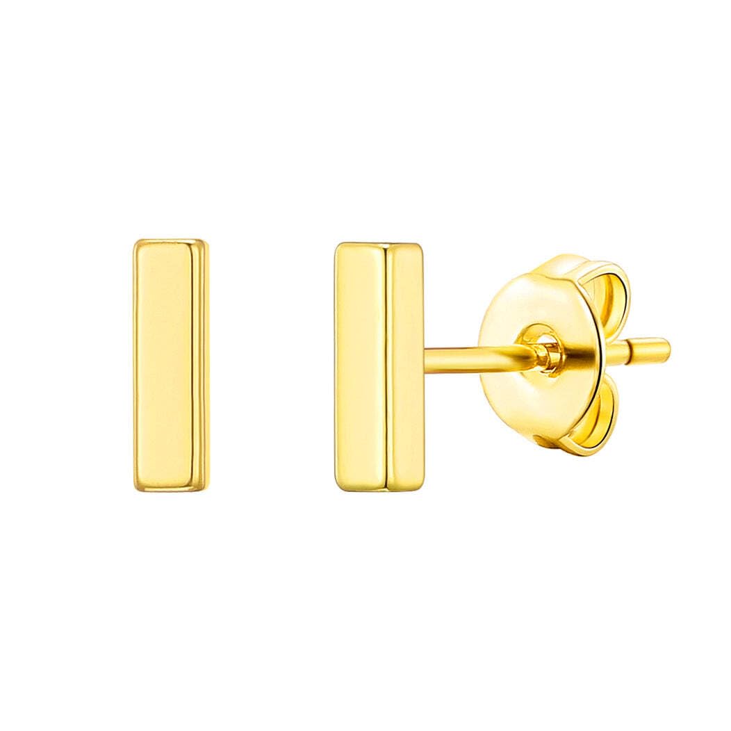 Philip Jones 18k Gold Plated Bar Earrings