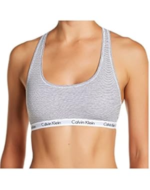 Women's Carousel Bralette (Medium, Skinny Stripe White)