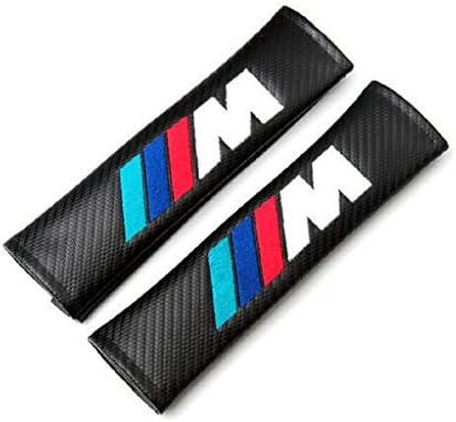 Spec-R ///M Carbon Fiber Seat Belt Cover Shoulder Pad Cushion - 1 pair