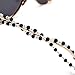Kalevel Eyeglass Chain Holder Glasses Strap Beaded Sunglass Chains for Women (Black)