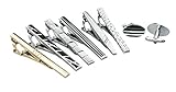 Mens Fashion Neckie Tie Clips Bar Set & 2pc Cufflinks, By Zakka Republic ...