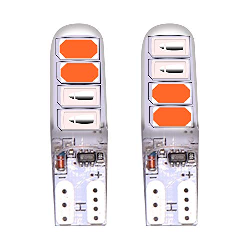 AllExtreme EX10RP2 Universal T10 LED Parking Light Super Bright Interior Pilot License Plate Dome Indicator Lamp Bulb for Car Bike and Motorcycle (1W, Red & Pink, 2 Pcs)