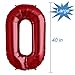 Tellpet Red Number 40 Balloons, 40th Birthday Party Signs for women, 40 Inch