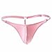 FEESHOW Men's Stretchy G String Thong T Back Underwear Briefs Pink One size