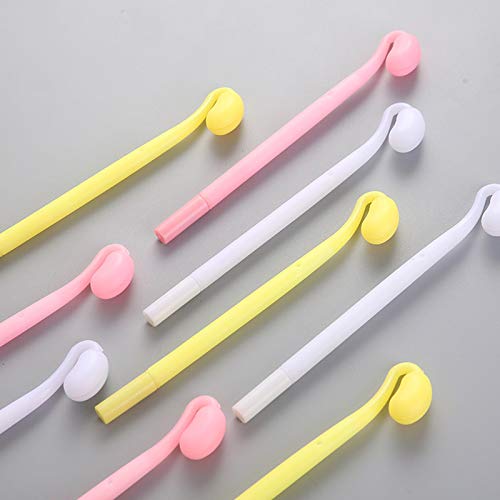Hosaire 0.5mm Gel Ink Fine Point Pen,Medium Roller Ball Pens Tip Liquid Gel Pen,Students Office Stationary Supplies,12 PCS (Yellow Bean Sprouts) - Thumbnail 4