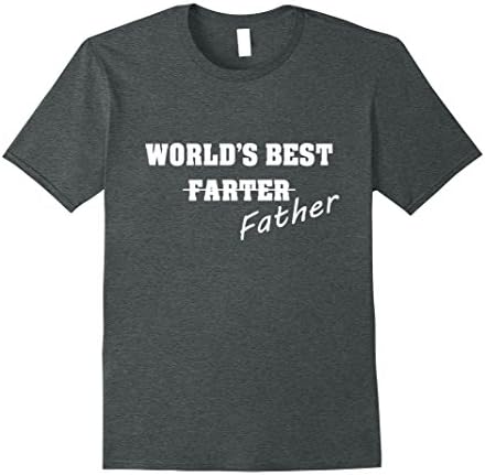 Mens Fathers Day Shirt - World's Best Farter Father Shirt 3XL Dark Heather