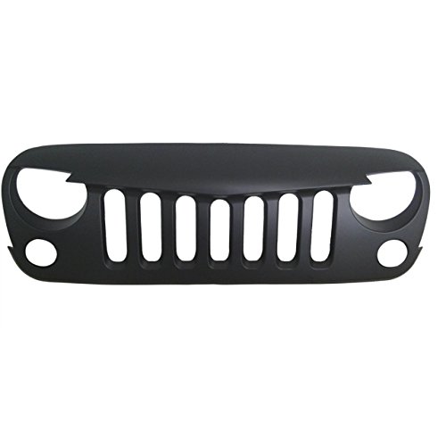 DEDC Jeep JK Grille Jeep Wrangler Griile Angry Bird Jeep Grill Jeep Rubicon Sahara Grille Black Front Grille Shell For Jeep 2007-2015
