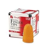 Swingline - Rubber Finger Tips, Size 13, Large, Amber, 1/Dozen 54033 (DMi DZ